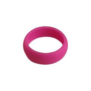 Hot Pink Rubber/Silicone Band Ring Size 5 Wide New without Tags NWOT